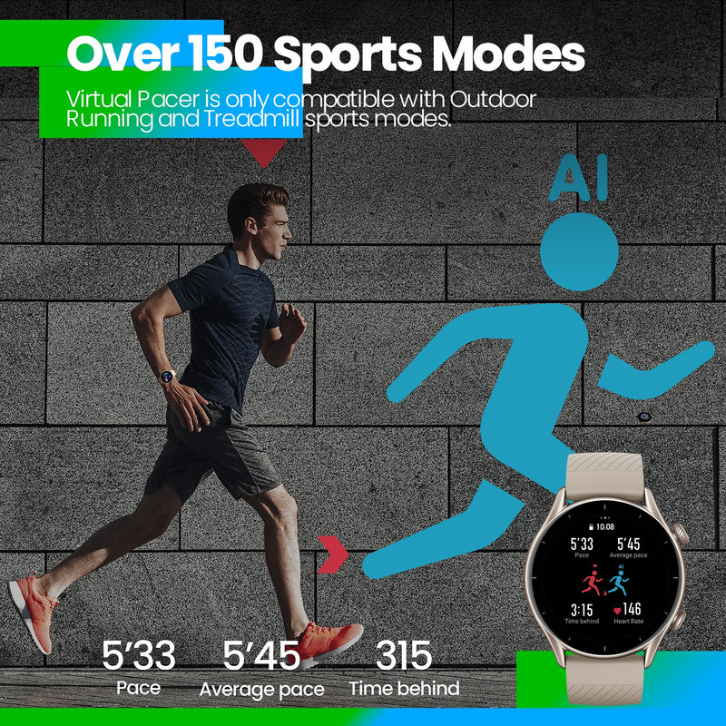 Smartwatch 1.39 Amazfit gtr 3 gtr3 GTR-3 zepp os alexa built-in gps relógio inteligente para Android e IOS