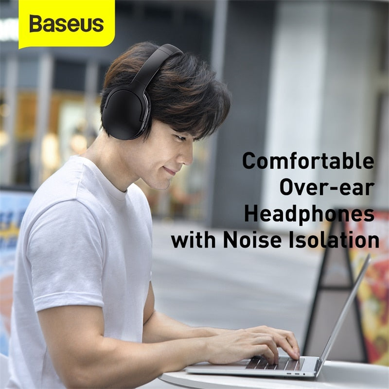 Baseus-D02 Pro Auscultadores Sem Fio Bluetooth, Fones De Ouvido Esportivos, Fone De Ouvido Estéreo HD, Fones De Ouvido Xiaomi, Bluetooth 5.0