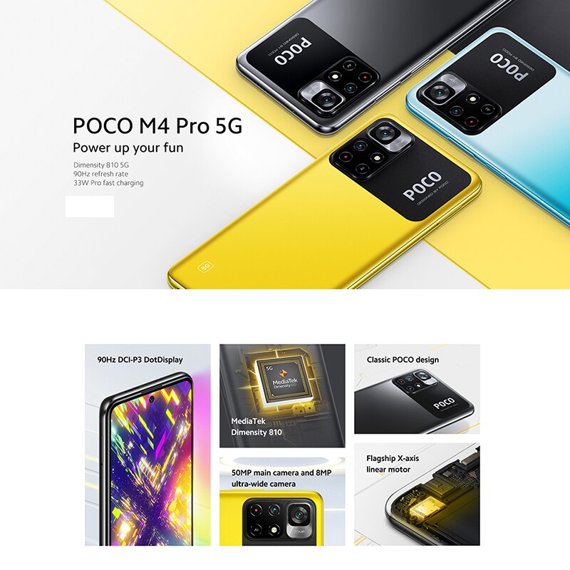 Smartphone Xiaomi Poco M4 Pro 5G NFC Versão Global