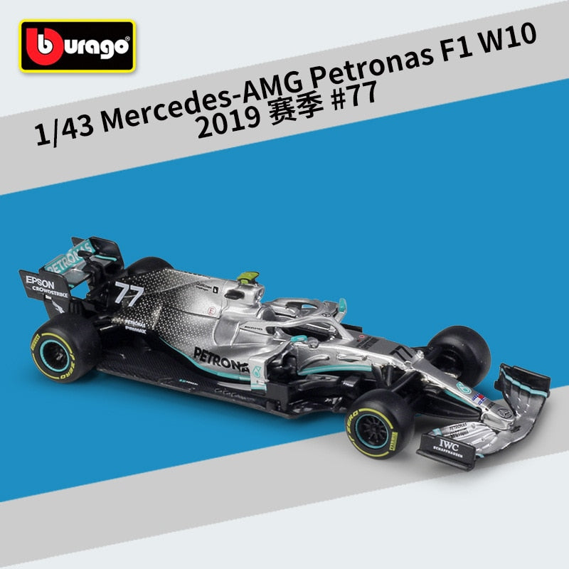 Bburago 1:43 2021 f1 mercedes-amg w12 44 # lewis hamilton 77 # valtteri bottas formula 1 carros de brinquedo