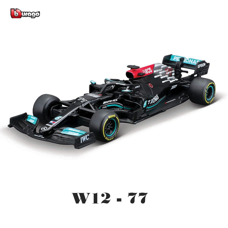 Bburago 1:43 2021 f1 mercedes-amg w12 44 # lewis hamilton 77 # valtteri bottas formula 1 carros de brinquedo