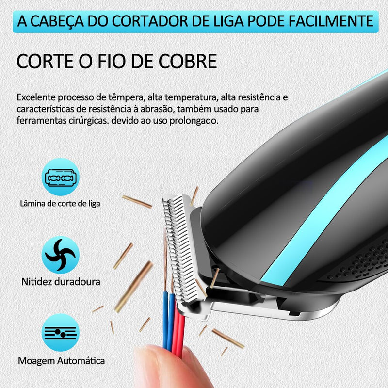 Yblntek 3 em 1 aparador de cabelo elétrico para homens aliciamento kit barba nariz e orelha, aparador, recarregável barbeiro máquina de corte de cabelo